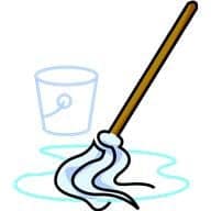 Mop and bucket cartoon