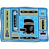 collection of cleaning tools