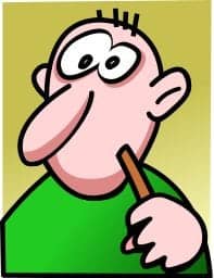 cartoon of confused guy