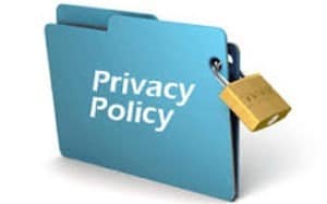 Privacy Policy folder with padlock