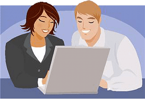 working-together-on computer