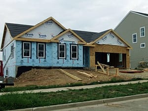 construction underway on new home
