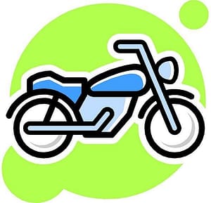 cartoon of dirt motorcycle for recreational land