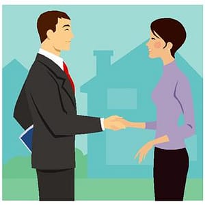 Buyer and Agent shaking hands