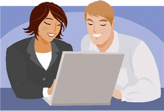 working-together-on computer