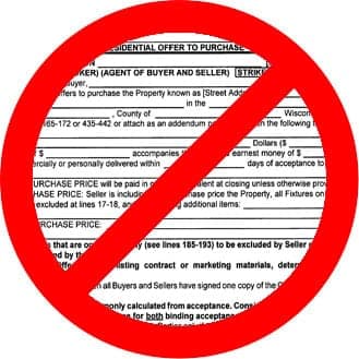 Offer with intnl "No" sign on it