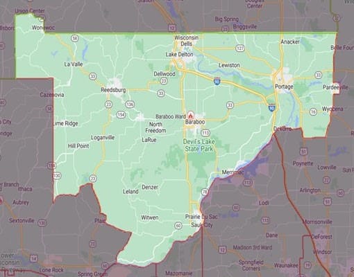 Boundary Map of Baraboo Ward