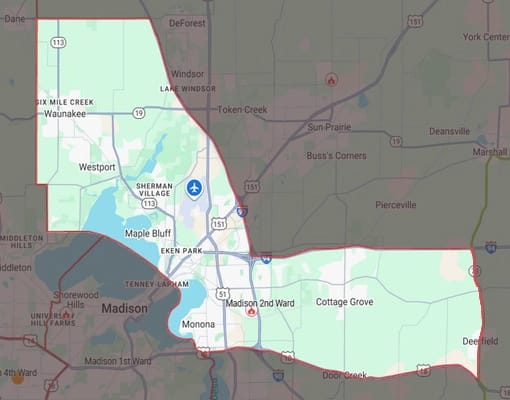 Map of Madison 2nd Ward