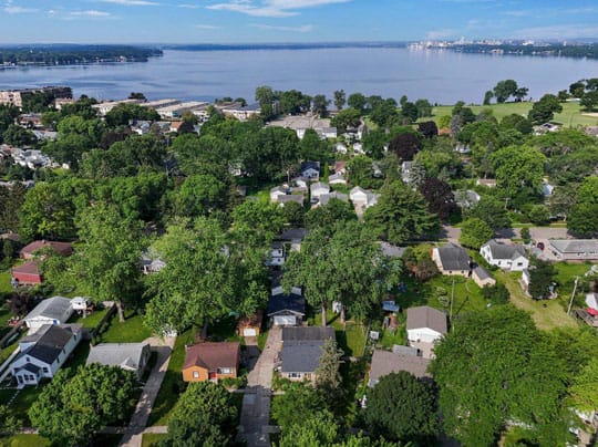 Arial shot of Obrich, Madison WI
