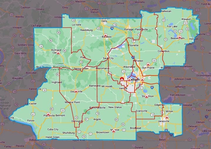 Map of Madison Stake
